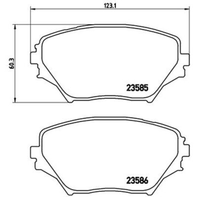 Bromsbeläggssats Brembo P 83 055, Fram Bromsbeläggssats Brembo P 83 055, Fram