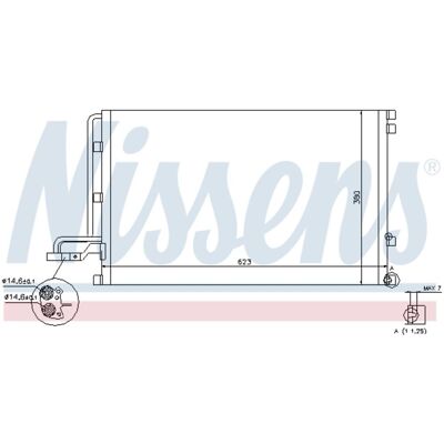 Kondensor, Luftkonditionering Nissens 940087 Kondensor, Luftkonditionering Nissens 940087