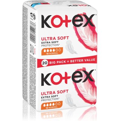 Kotex Ultra Soft Normal Hygienkuddar - 20 st Kotex Ultra Soft Normal Hygienkuddar - 20 st