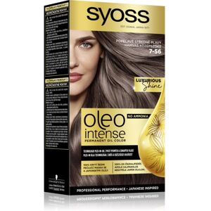 Syoss Oleo Intense Permanent hårfärgningsmedel Med olja Skugga 7-56 Ashy Medium Blond 1 st.