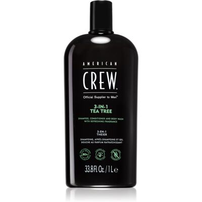 American Crew 3 i 1 tea tree - Am & Body 3-IN-1 tea tree schampo, balsam och duschgel 3i1 för män (1000ml) American Crew 3 i 1 tea tree - Am & Body 3-IN-1 tea tree schampo, balsam och duschgel 3i1 för män (1000ml)