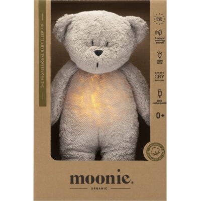 Moonie Bear 2.0 Organic Grey gosedjur med melodi 1 st. Moonie Bear 2.0 Organic Grey gosedjur med melodi 1 st.