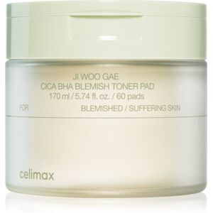 celimax Ji Woo Gae Cica BHA Blemish Toner Pad Exfolierande pads För känslig aknebenägen hud 60 st. celimax Ji Woo Gae Cica BHA Blemish Toner Pad Exfolierande pads För känslig aknebenägen hud 60 st.
