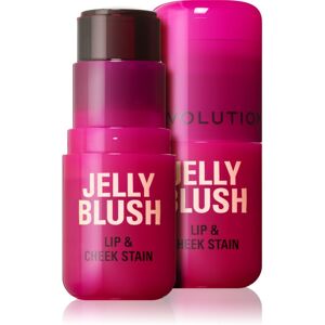 Revolution Jelly Blush Blush Stick för läppar och kinder Skugga Cherry Red 5.5 g