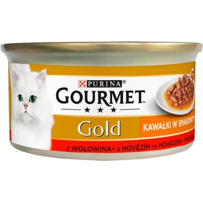 Gourmet Gold Sauce Delights Med Nötkött 85 G Våt Kattmat Gourmet Gold Sauce Delights Med Nötkött 85 G Våt Kattmat
