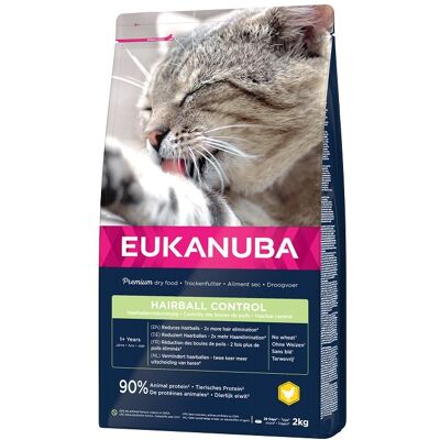Eukanuba Hårbolls Kontroll Vuxna Katter - Torrfoder 2kg Eukanuba Hårbolls Kontroll Vuxna Katter - Torrfoder 2kg