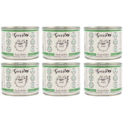 GUSSTO Cat Fresh Chicken - Våtfoder för katter 12x200g GUSSTO Cat Fresh Chicken - Våtfoder för katter 12x200g