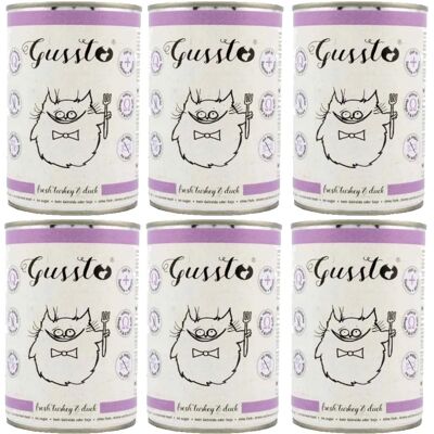 GUSSTO Cat Fresh Kalkon & Anka - Wet kattmat utan spannmål GUSSTO Cat Fresh Kalkon & Anka - Wet kattmat utan spannmål