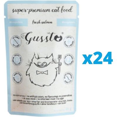 GUSSTO Cat Fresh Salmon - Garnfri, Högt köttinnehåll, 85g GUSSTO Cat Fresh Salmon - Garnfri, Högt köttinnehåll, 85g