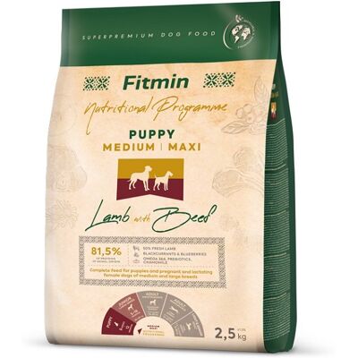 Fitmin Valpfoder med lamm & nötkött - Mellanstora & stora raser Fitmin Valpfoder med lamm & nötkött - Mellanstora & stora raser