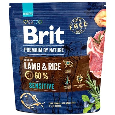 Brit Premium by Nature Känslig lamm och ris torrfoder - 1kg Brit Premium by Nature Känslig lamm och ris torrfoder - 1kg