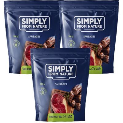 Simply From Nature Korv Med Vildsvin Korv Med Vildsvin 3 X 300 G Simply From Nature Korv Med Vildsvin Korv Med Vildsvin 3 X 300 G