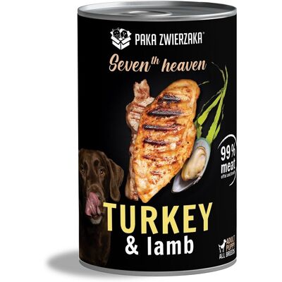 Märke Seventh Heaven Kalkon och lamm Hundmat - Konserv Märke Seventh Heaven Kalkon och lamm Hundmat - Konserv