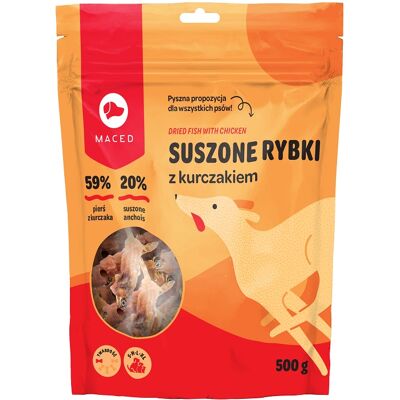 Maced Torkad Fisk Med Kyckling 500 G Maced Torkad Fisk Med Kyckling 500 G