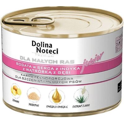 Dolina Noteci X-Small Kalkonhjärtan - Våtmat för små hundvalpar - 185g Dolina Noteci X-Small Kalkonhjärtan - Våtmat för små hundvalpar - 185g