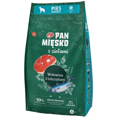 Pan Mięsko Med Örter Nötkött Med Tonfisk S 3 Kg För Små Raser Pan Mięsko Med Örter Nötkött Med Tonfisk S 3 Kg För Små Raser