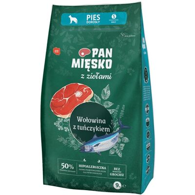 Pan Mięsko Med Örter Nötkött Med Tonfisk S 9 Kg För Små Raser Pan Mięsko Med Örter Nötkött Med Tonfisk S 9 Kg För Små Raser