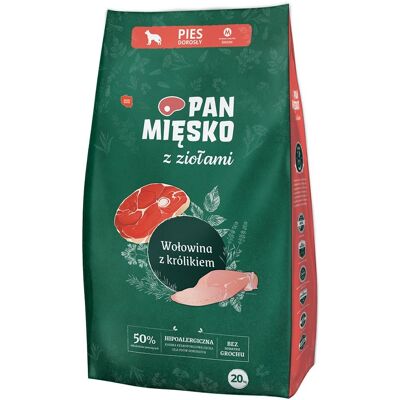Miesko Hundmat - Nötkött, Örter, Kanin - 20kg Miesko Hundmat - Nötkött, Örter, Kanin - 20kg