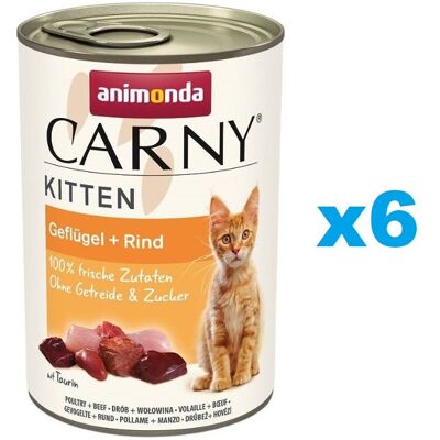 Animonda Carny Kattunge Biff med Fjäderfä - Våt kattmat - 400g Animonda Carny Kattunge Biff med Fjäderfä - Våt kattmat - 400g