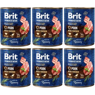 Brit Premium Fläskkött och Trachea - Våt Hundmat - Alla Raser Brit Premium Fläskkött och Trachea - Våt Hundmat - Alla Raser