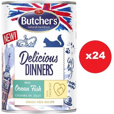 BUTCHER'S Fiskbitar i Gelé - Våt Kattmat BUTCHER'S Fiskbitar i Gelé - Våt Kattmat