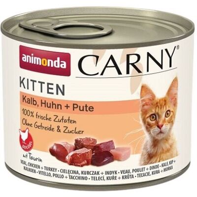 Animonda Carny Kitten Våtfoder för Katter Kalv, Kyckling & Kalkon - 200g Animonda Carny Kitten Våtfoder för Katter Kalv, Kyckling & Kalkon - 200g