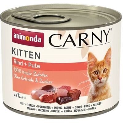 Animonda Carny Kitten Fuktig Katmat Nötkött + Kalkon - 200g Animonda Carny Kitten Fuktig Katmat Nötkött + Kalkon - 200g