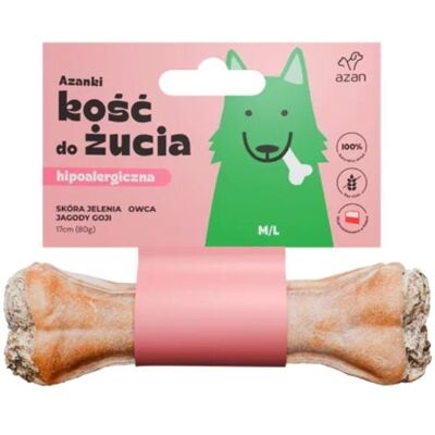Azanki Benknot Av Älgskinn För Hund M/l 17cm Azanki Benknot Av Älgskinn För Hund M/l 17cm