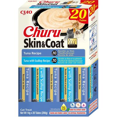 INABA Churu Skin Coat 20x14g - Kattgodis INABA Churu Skin Coat 20x14g - Kattgodis