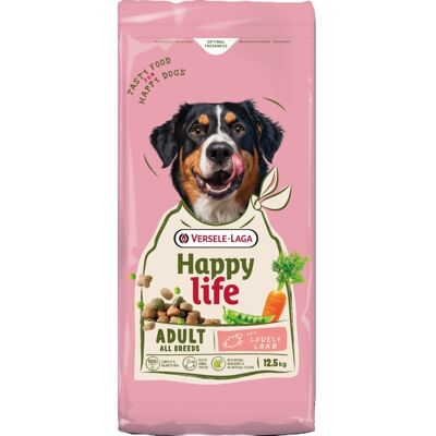 Versele-Laga Happy Life Adult With Lamb 12,5kg Hundfoder Med Lamm Versele-Laga Happy Life Adult With Lamb 12,5kg Hundfoder Med Lamm