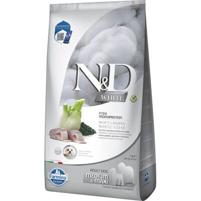 N&D White Mjuk & Glansfull Vit Pels - Hundfoder N&D White Mjuk & Glansfull Vit Pels - Hundfoder