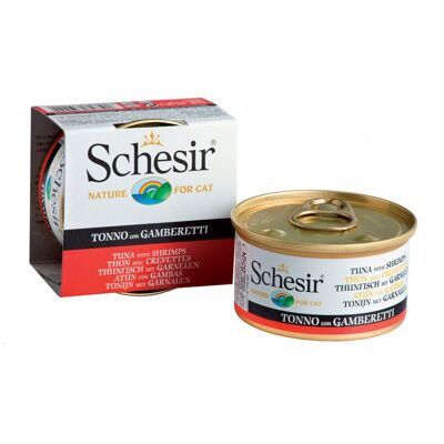 Schesir Tonfisk med Räkor i Gelé - Kattemat Schesir Tonfisk med Räkor i Gelé - Kattemat