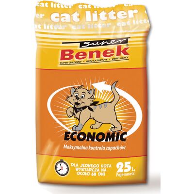 Super Benek Grå Kattsand - 25 L - Luktborttagning Super Benek Grå Kattsand - 25 L - Luktborttagning