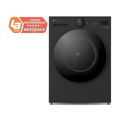 LG 11 kg Tvättmaskin(Essence Black) - Energiklass A, LCD-vred, Auto Dose, TurboWash360™, AI DD™, Smart Diagnosis™ med Wi-Fi - F4X7511TBB LG 11 kg Tvättmaskin(Essence Black) - Energiklass A, LCD-vred, Auto Dose, TurboWash360™, AI DD™, Smart Diagnosis™ med Wi-Fi - F4X7511TBB