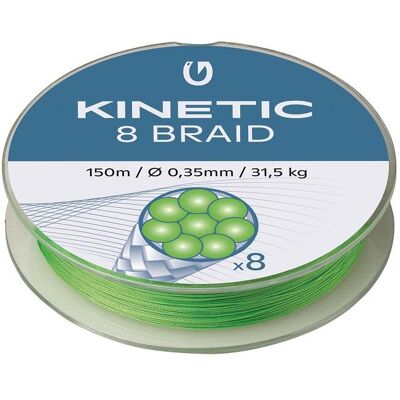 Kinetic 8 Braid Fluo Grön 150m - 0,26mm/20,6kg Kinetic 8 Braid Fluo Grön 150m - 0,26mm/20,6kg