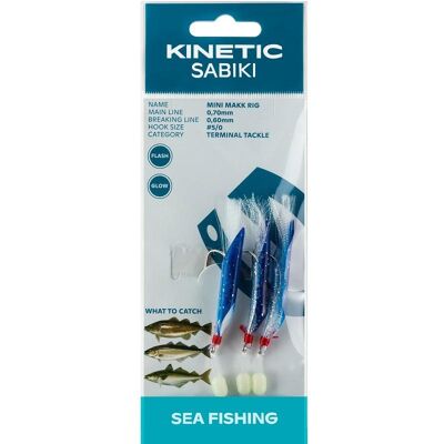 Kinetic Sabiki Mini Makk Häckla #5/0 Blue/Silver Kinetic Sabiki Mini Makk Häckla #5/0 Blue/Silver
