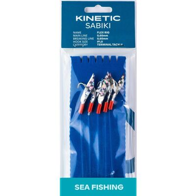 Kinetic Sabiki Flex Häckla #1/0 Silver Flex Kinetic Sabiki Flex Häckla #1/0 Silver Flex