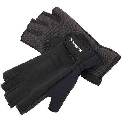 Kinetic Neoprenhandskar Half Finger Storlek XL Svarta Kinetic Neoprenhandskar Half Finger Storlek XL Svarta