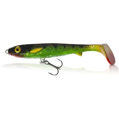 EJ Lures Flatnose Shad Jr Dirty Perch - 15cm med Inbyggda Riggar EJ Lures Flatnose Shad Jr Dirty Perch - 15cm med Inbyggda Riggar
