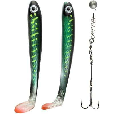 IFISH The Demon Shad 15cm, 2-pack inkl. Stinger - Hot Pike IFISH The Demon Shad 15cm, 2-pack inkl. Stinger - Hot Pike