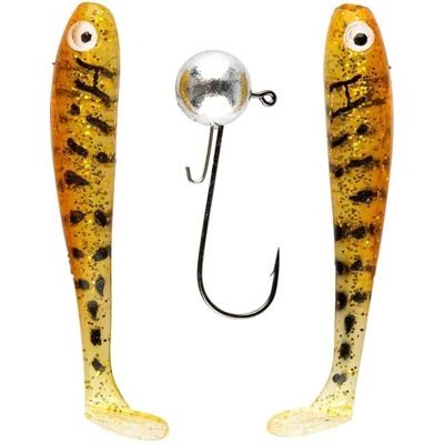 IFISH The Demon Shad 7cm, 2-pack inkl. Jiggskalle - Motoroil IFISH The Demon Shad 7cm, 2-pack inkl. Jiggskalle - Motoroil