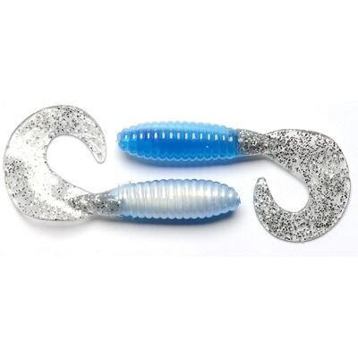 Big Bite Baits Fat Grub Blue-n-Silver 8 cm, 10-pack Big Bite Baits Fat Grub Blue-n-Silver 8 cm, 10-pack