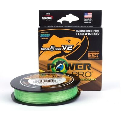 Power Pro Super 8 Slick V2 Flettad Line - 135 M - Grön - Fiskelinje Power Pro Super 8 Slick V2 Flettad Line - 135 M - Grön - Fiskelinje