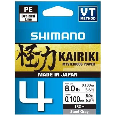 Shimano Line Kairiki 4 150m 0.10mm 6.8kg Steel Gray Shimano Line Kairiki 4 150m 0.10mm 6.8kg Steel Gray