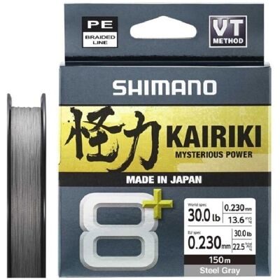 Shimano Line Kairiki 8+ 150m 0.23mm 22.5kg Grey Shimano Line Kairiki 8+ 150m 0.23mm 22.5kg Grey