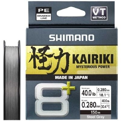 Shimano Line Kairiki 8+ 150m 0.28mm 30.4kg Grey Shimano Line Kairiki 8+ 150m 0.28mm 30.4kg Grey