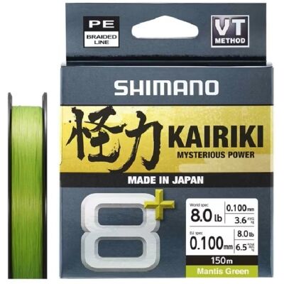 Shimano Line Kairiki 8+ 150m 0.10mm 6.5kg M Green Shimano Line Kairiki 8+ 150m 0.10mm 6.5kg M Green