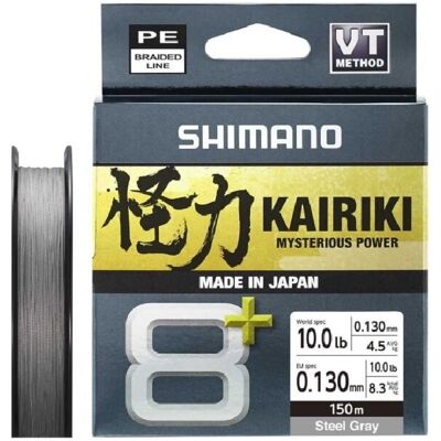 Shimano Line Kairiki 8+ 150m 0.13mm 8.3kg Grey Shimano Line Kairiki 8+ 150m 0.13mm 8.3kg Grey