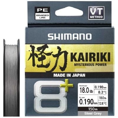 Shimano Line Kairiki 8+ 150m 0.19mm 12.8kg Grey Shimano Line Kairiki 8+ 150m 0.19mm 12.8kg Grey