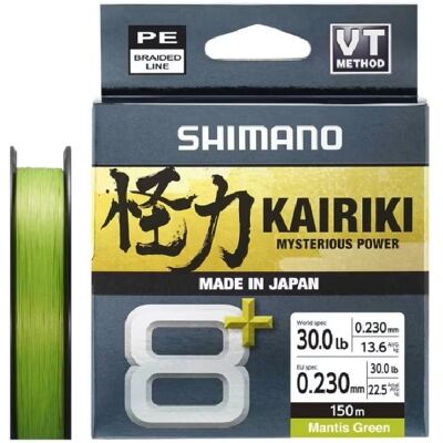 Shimano Line Kairiki 8+ 150m 0.23mm 22.5kg M Green Shimano Line Kairiki 8+ 150m 0.23mm 22.5kg M Green